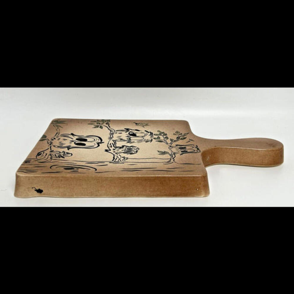 Vintage Cute Owl Handpainted Handmade Ceramic Pottery Hot Pad Trivet Board Wall - Picture 6 of 6